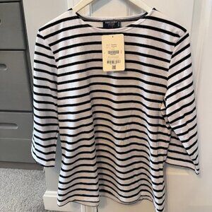 Saint James Breton Striped Top 3/4 Sleeve 12 Soft Cotton